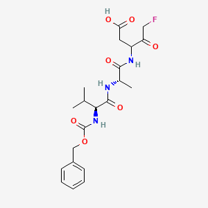 molecular formula C21H28FN3O7 B1352602 苄氧羰基-Val-Ala-DL-Asp-氟甲基酮 CAS No. 220644-02-0