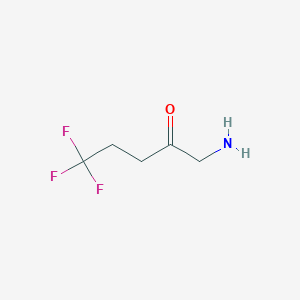 molecular formula C5H8F3NO B13526023 1-Amino-5,5,5-trifluoropentan-2-one 