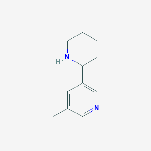 molecular formula C11H16N2 B13526074 3-Methyl-5-(piperidin-2-yl)pyridine 