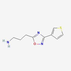 3-(3-(Thiophen-3-yl)-1,2,4-oxadiazol-5-yl)propan-1-amine