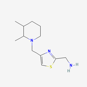 molecular formula C12H21N3S B13526122 (4-((2,3-Dimethylpiperidin-1-yl)methyl)thiazol-2-yl)methanamine 