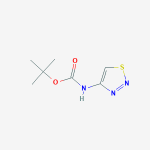 molecular formula C7H11N3O2S B13526161 tert-butylN-(1,2,3-thiadiazol-4-yl)carbamate 