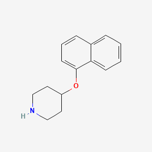 molecular formula C15H17NO B13526164 1-Naphthyl 4-piperidinyl ether 