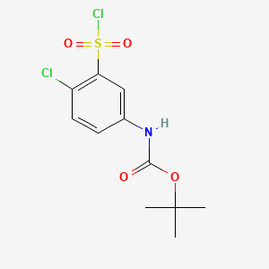 Tert-butyl (4-chloro-3-(chlorosulfonyl)phenyl)carbamate