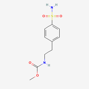 molecular formula C10H14N2O4S B13526208 methylN-[2-(4-sulfamoylphenyl)ethyl]carbamate 