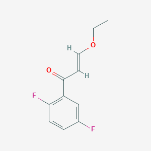 molecular formula C11H10F2O2 B13526213 1-(2,5-Difluorophenyl)-3-ethoxyprop-2-en-1-one 