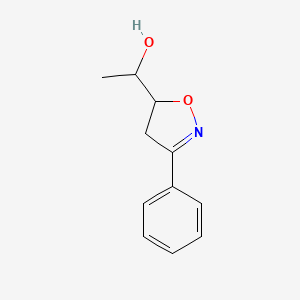 molecular formula C11H13NO2 B13526234 1-(3-Phenyl-4,5-dihydro-1,2-oxazol-5-yl)ethan-1-ol 