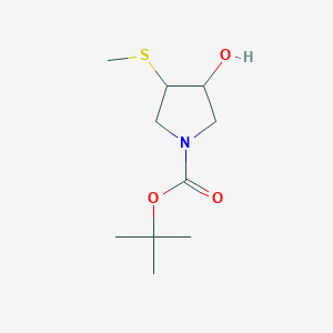 Tert-butyl 3-hydroxy-4-(methylsulfanyl)pyrrolidine-1-carboxylate