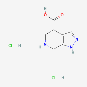 1H,4H,5H,6H,7H-pyrazolo[3,4-c]pyridine-4-carboxylicaciddihydrochloride