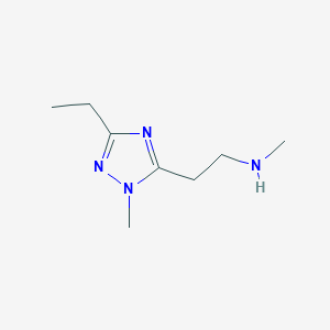 2-(3-Ethyl-1-methyl-1h-1,2,4-triazol-5-yl)-N-methylethan-1-amine