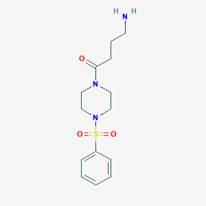 4-Amino-1-[4-(benzenesulfonyl)piperazin-1-yl]butan-1-one