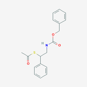 molecular formula C18H19NO3S B13526276 benzylN-[2-(acetylsulfanyl)-2-phenylethyl]carbamate 