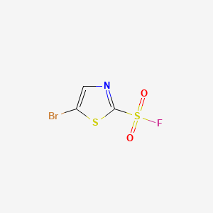 molecular formula C3HBrFNO2S2 B13526278 5-Bromo-1,3-thiazole-2-sulfonyl fluoride 