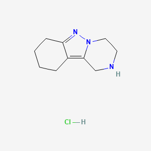 molecular formula C10H16ClN3 B13526302 1H,2H,3H,4H,7H,8H,9H,10H-pyrazino[1,2-b]indazole hydrochloride 