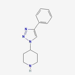 molecular formula C13H16N4 B13526310 4-(4-phenyl-1H-1,2,3-triazol-1-yl)Piperidine 