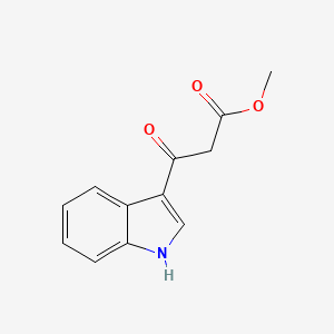 molecular formula C12H11NO3 B13526315 methyl 3-(1H-indol-3-yl)-3-oxopropanoate 