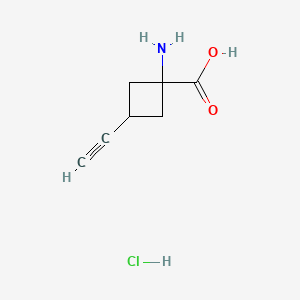 1-Amino-3-ethynylcyclobutane-1-carboxylic acid hydrochloride