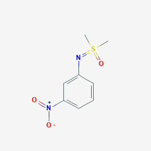 molecular formula C8H10N2O3S B13526342 [(3-Nitrophenyl)imino]dimethyl-lambda6-sulfanone 