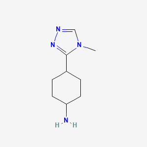 molecular formula C9H16N4 B13526347 4-(4-methyl-4H-1,2,4-triazol-3-yl)cyclohexan-1-amine 