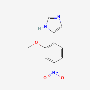 molecular formula C10H9N3O3 B13526352 4-(2-methoxy-4-nitrophenyl)-1H-imidazole 