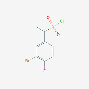 1-(3-Bromo-4-fluorophenyl)ethane-1-sulfonyl chloride