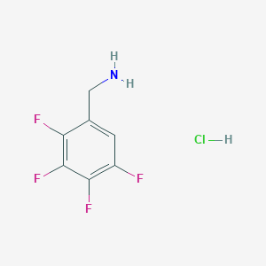 molecular formula C7H6ClF4N B13526403 (2,3,4,5-Tetrafluorophenyl)methanaminehydrochloride 