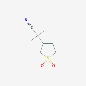 molecular formula C8H13NO2S B13526425 2-(1,1-Dioxidotetrahydrothiophen-3-yl)-2-methylpropanenitrile 