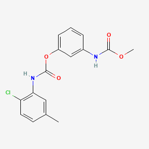 molecular formula C16H15ClN2O4 B13526433 3-[(methoxycarbonyl)amino]phenylN-(2-chloro-5-methylphenyl)carbamate 