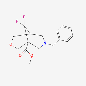 molecular formula C16H19F2NO3 B13526441 Methyl 7-benzyl-9,9-difluoro-3-oxa-7-azabicyclo[3.3.1]nonane-1-carboxylate 