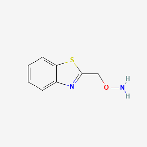 molecular formula C8H8N2OS B13526461 Benzothiazole, 2-[(aminooxy)methyl]- 