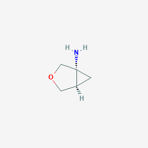 molecular formula C5H9NO B13526504 (1R,5R)-3-Oxabicyclo[3.1.0]hexan-1-amine 