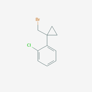 molecular formula C10H10BrCl B13526526 1-[1-(Bromomethyl)cyclopropyl]-2-chlorobenzene 