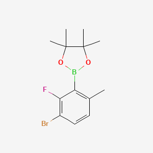 molecular formula C13H17BBrFO2 B13526532 2-(3-Bromo-2-fluoro-6-methylphenyl)-4,4,5,5-tetramethyl-1,3,2-dioxaborolane 