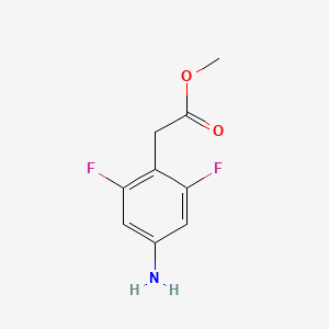 molecular formula C9H9F2NO2 B13526538 Methyl 2-(4-amino-2,6-difluorophenyl)acetate 