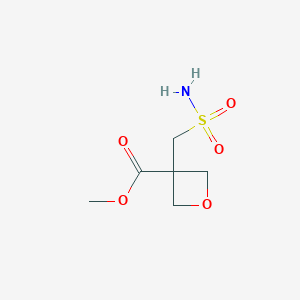 molecular formula C6H11NO5S B13526558 Methyl 3-(sulfamoylmethyl)oxetane-3-carboxylate 