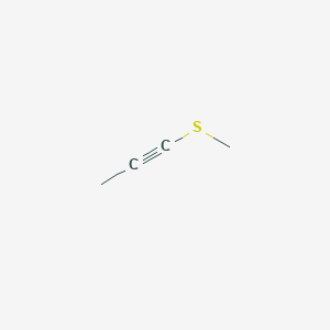 molecular formula C4H6S B13526569 1-Propyne, 1-(methylthio)- 