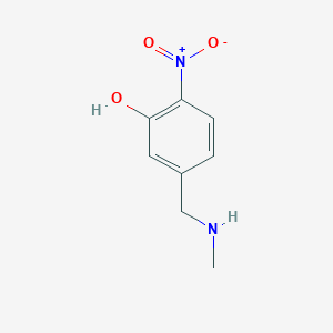 molecular formula C8H10N2O3 B13526571 5-((Methylamino)methyl)-2-nitrophenol 