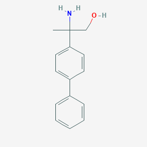 molecular formula C15H17NO B13526610 2-([1,1'-Biphenyl]-4-yl)-2-aminopropan-1-ol 