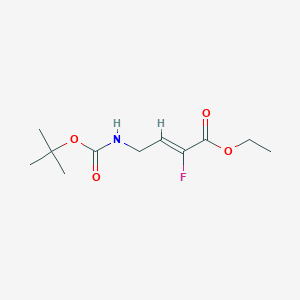 molecular formula C11H18FNO4 B13526659 Ethyl 4-{[(tert-butoxy)carbonyl]amino}-2-fluorobut-2-enoate 