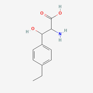 molecular formula C11H15NO3 B13526665 2-Amino-3-(4-ethylphenyl)-3-hydroxypropanoic acid 