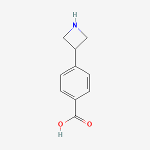 molecular formula C10H11NO2 B13526670 4-(Azetidin-3-yl)benzoic acid 