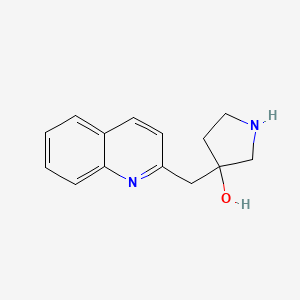 molecular formula C14H16N2O B13526688 3-(Quinolin-2-ylmethyl)pyrrolidin-3-ol 