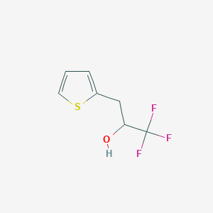 molecular formula C7H7F3OS B13526700 1,1,1-Trifluoro-3-(thiophen-2-yl)propan-2-ol 