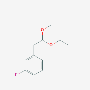 molecular formula C12H17FO2 B13526719 1-(2,2-Diethoxyethyl)-3-fluorobenzene 