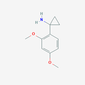 molecular formula C11H15NO2 B13526729 Cyclopropanamine, 1-(2,4-dimethoxyphenyl)- 