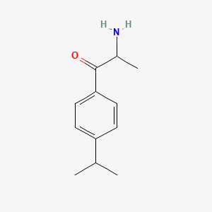 molecular formula C12H17NO B13526793 2-Amino-1-(4-isopropylphenyl)propan-1-one 