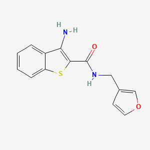 3-amino-N-[(furan-3-yl)methyl]-1-benzothiophene-2-carboxamide