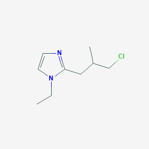 2-(3-Chloro-2-methylpropyl)-1-ethyl-1h-imidazole