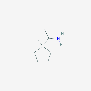 molecular formula C8H17N B13526815 1-(1-Methylcyclopentyl)ethanamine 