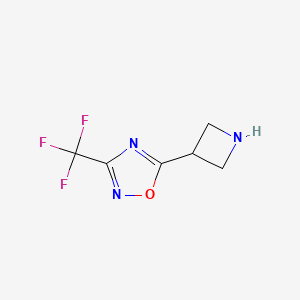 molecular formula C6H6F3N3O B13526820 5-(Azetidin-3-yl)-3-(trifluoromethyl)-1,2,4-oxadiazole 